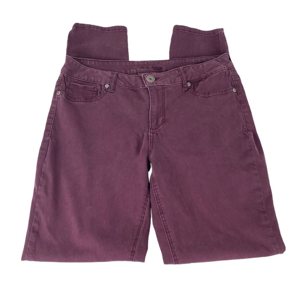 Maurices Skinny Jeans Burgundy Size Large - Picture 3 of 10